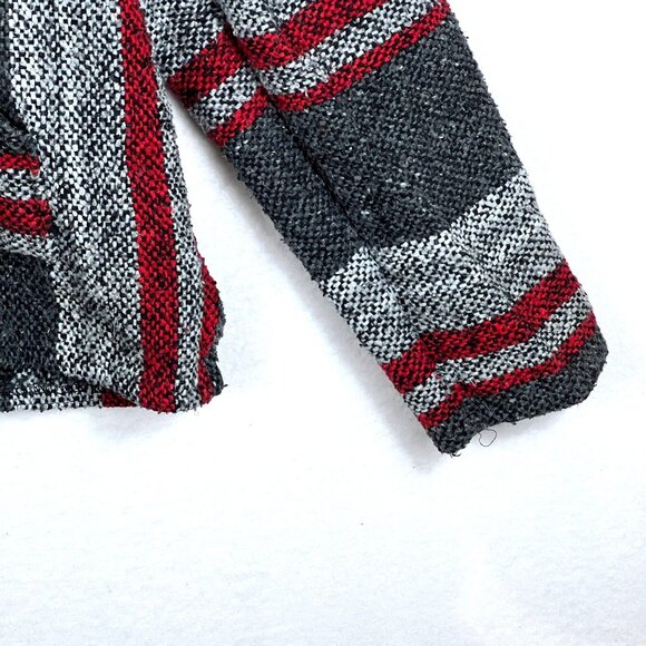 Baja Hoodie Unisex Casual Pullover Style With Kangaroo Pocket Gray/Black/Red Str - Picture 4 of 7